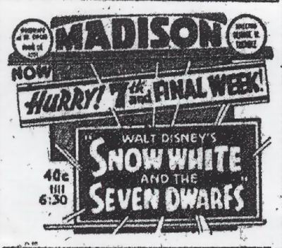 Madison Theatre - Old Ad (newer photo)